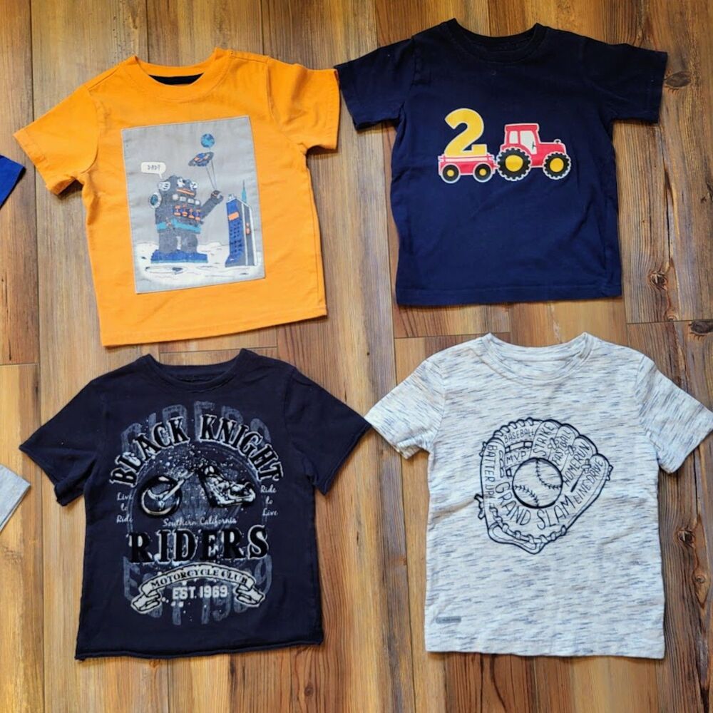 Boys 2T Shirts Lot - 10 Short Sleeve T-Shirts Tank Tops Toddler Spring Summer - Picture 2 of 4